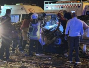 İzmir Otoyolunda Kamyonet Kazası Üç Yaralı Sürücünün Durumu Ağır