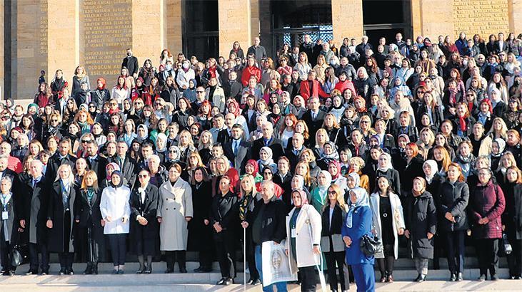 Anıtkabir’de Türk Kadınlarından Atatürk’ün Vizyonuyla Kazanılan Haklara Güçlü Vurgu