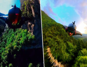 Trabzon Sümela Manastırı İrlandalı Pilotun Wingsuit Gösterisine Sahne Oldu