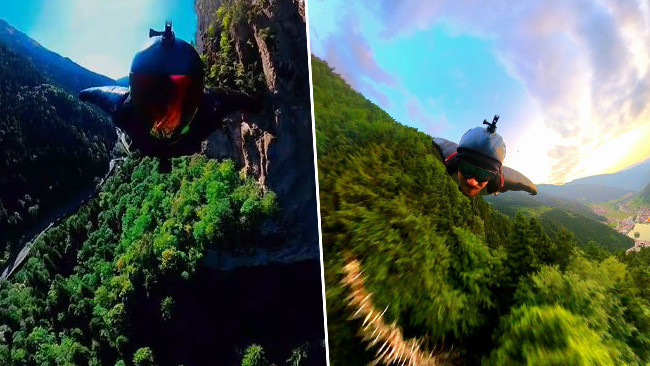 Trabzon Sümela Manastırı İrlandalı Pilotun Wingsuit Gösterisine Sahne Oldu