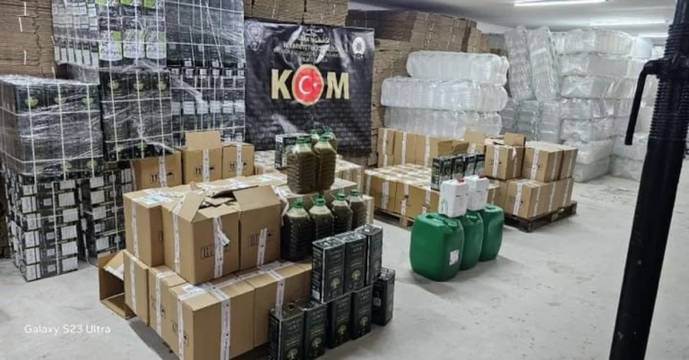 Uşak’ta 3 Tondan 22 Ton Sahte Zeytinyağı Üreten Şebeke Çökertildi