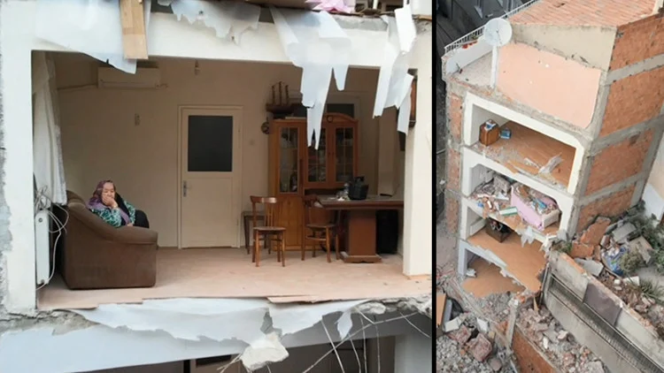 Zeytinburnu’nda Kentsel Dönüşüm Yıkımı Bitişik Apartmanı Duvarından Etti