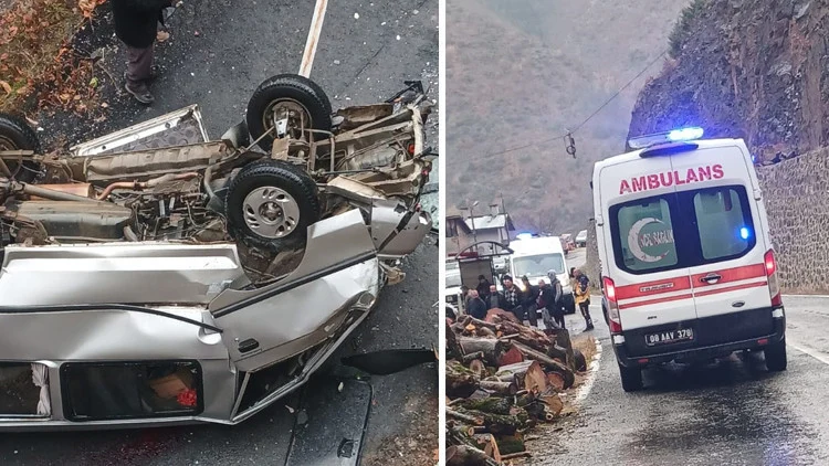 Artvin’de Kontrolden Çıkan Araç Alt Yola Düştü Üç Kişi Hayatını Kaybetti