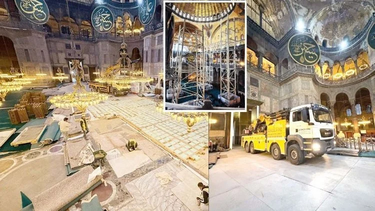 Ayasofya Restorasyonu Bilim Kurulu Vinç Kullanımının Kaçınılmaz Olduğunu Belirtti