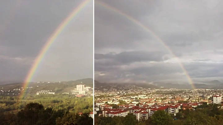 Bartın Semalarında Beliren Gökkuşağı Görsel Şölen Sundu