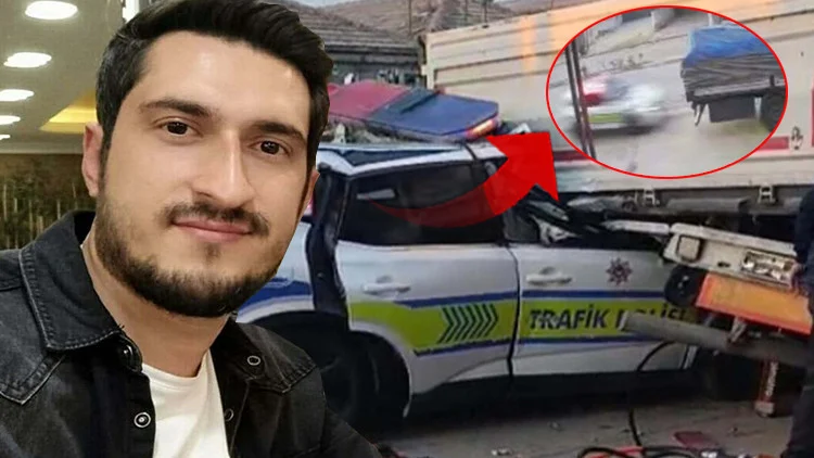 Manisa’da Polis Memurunun Şehit Olduğu Kazanın Kamera Görüntüleri Ortaya Çıktı