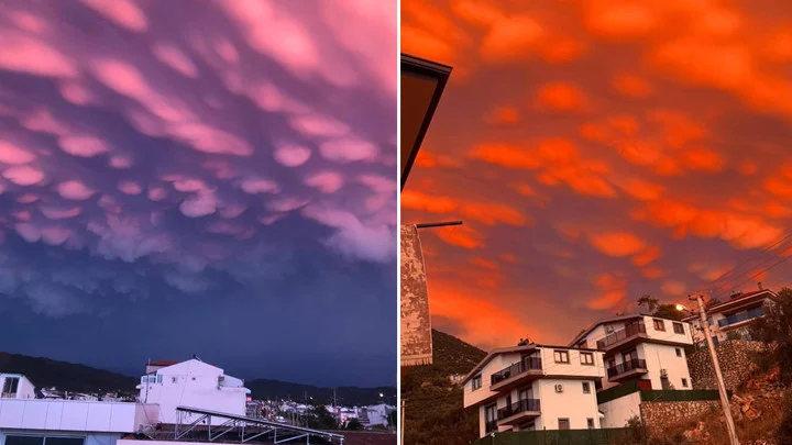 Fethiye Semalarında Görülen Mammatus Bulutları Büyük Heyecan Yarattı
