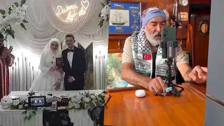 Gazze Yolcusu Baba Oğlunun Nikahına Akdeniz’den Telefonda Katıldı