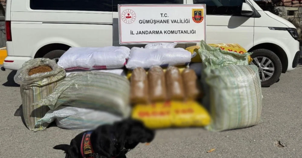 Gümüşhane’de Gerçekleştirilen Operasyonda 530 Kilogram Kaçak Kıyılmış Tütün Ele Geçirildi