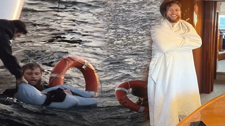 İstanbul Boğazı’nda Vapurdan Düşen Kadını Turist Kahraman Kurtardı
