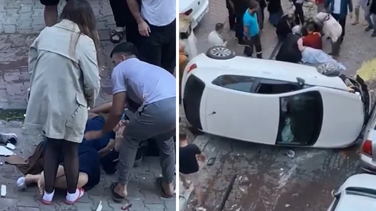 Çağlayan’da Freni Boşalan Otomobil Kaza Zincirine Neden Oldu 4 Yaralı