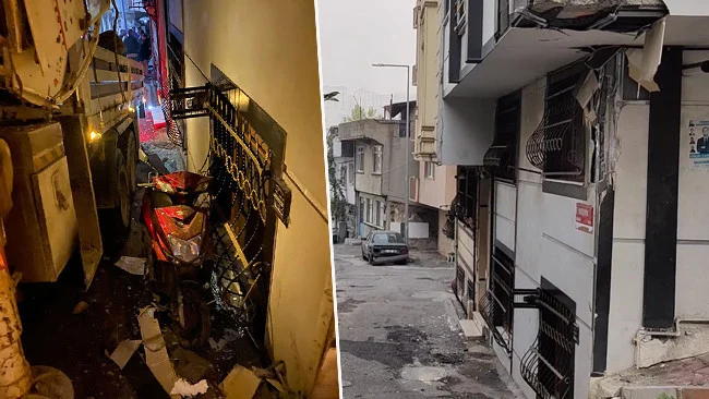İstanbul Esentepe’de Alkollü Vinç Sürücüsü 4 Araç Ve 2 Binaya Çarparak Büyük Hasara Neden Oldu