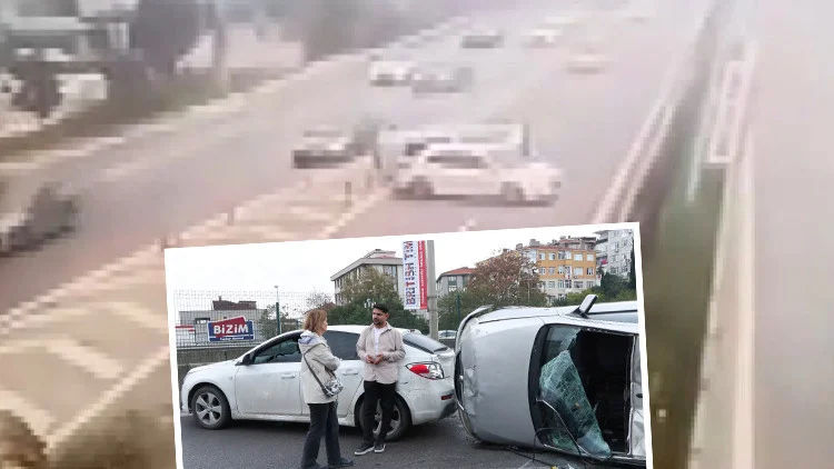 İstanbul Avrasya Tüneli Girişinde Zincirleme Kaza Büyük Maddi Hasar Meydana Geldi