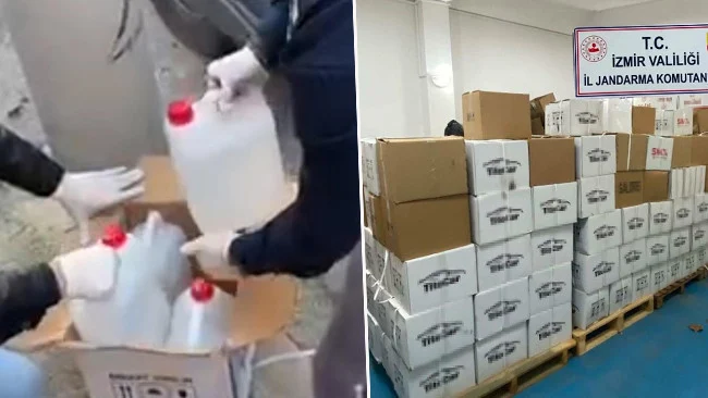 İzmir’de Jandarma Kaçakçılık Operasyonunda Büyük Miktarda Etil Alkol Ele Geçirdi
