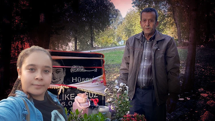 Acılı Babanın Kızının Mezarından Çiçek Çalan Şüpheliler Güvenlik Kamerasına Yakalandı