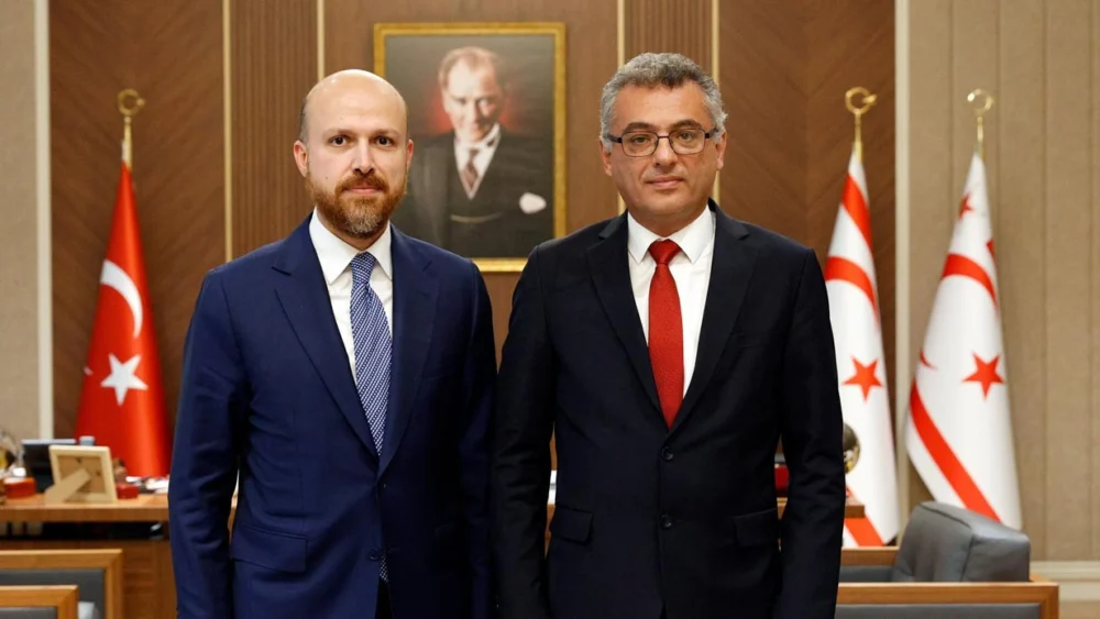KKTC Cumhurbaşkanı Erhürman İbtav Mütevelli Heyeti Üyesi Bilal Erdoğan’ı Ağırladı