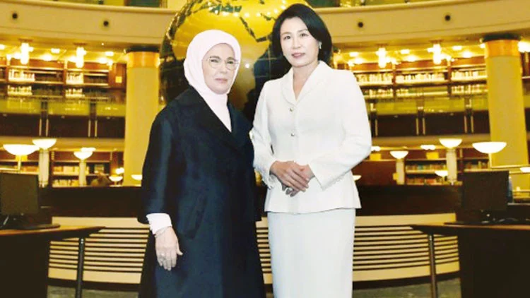 Cumhurbaşkanı Erdoğan Güney Kore First Lady’sinin Millet Kütüphanesi Ziyaretini Paylaştı
