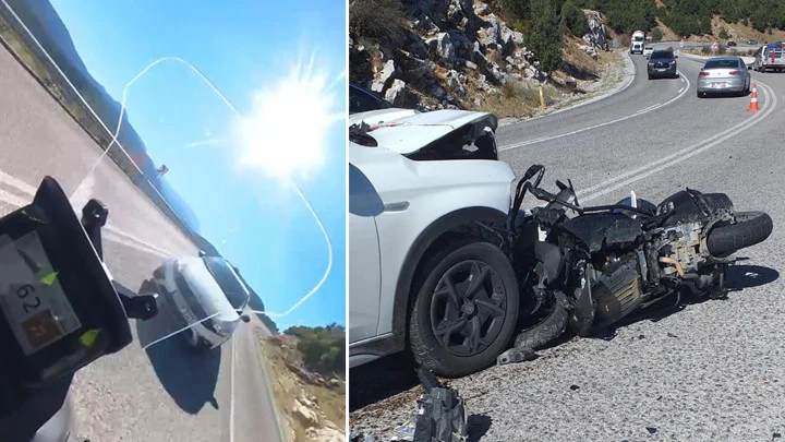 Ters Yönden Gelen Otomobilin Çarptığı Motosiklet Sürücüsü Yaşamını Yitirdi