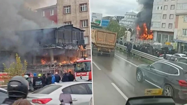 Pendik Kaynarca’da Çıkan Araç Yangını Üç Katlı Ahşap Binaya Sıçradı