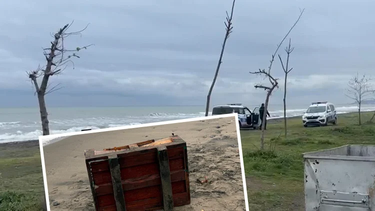 Samsun Sahiline Vuran Rusça Yazılı Gizemli Sandık Geniş Çaplı İncelemeye Alındı