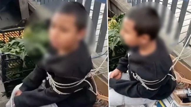 Sarıyer Pazarında Hırsızlık Şüphesiyle Bir Çocuk İple Bağlanarak Alıkonuldu