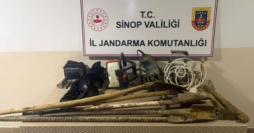 Sinop Erfelek’te Kaçak Kazı Operasyonunda Sekiz Kişi Gözaltına Alındı