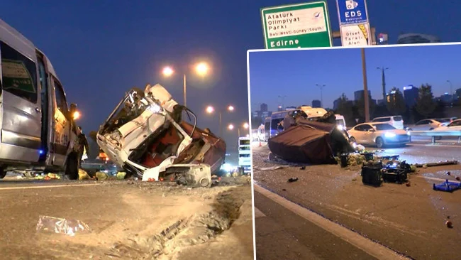 Tem Otoyolu İstoç Mevkisinde Zincirleme Kaza Kilometrelerce Trafik Sıkışıklığına Yol Açtı