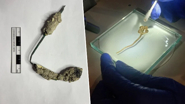 Troya’da 4500 Yıllık Altın Broş Ve Yeşim Taşı Keşfi Arkeoloji Dünyasında Büyük Yankı Uyandırdı