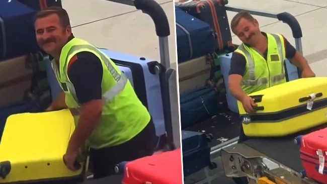 Antalya Havalimanı Ramp İşçisi Bavul Yükleme Anıyla Sosyal Medyada Büyük Yankı Uyandırdı