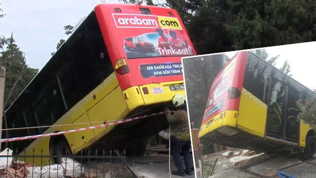 Üsküdar’da El Freni Çekilmeyen İett Otobüsü Kaza Yaptı Şoför Görevden Uzaklaştırıldı