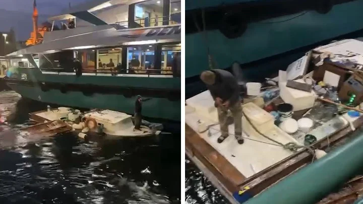 Üsküdar’da Yolcu Motoru Balıkçı Teknesine Çarptı Ölen Ya Da Yaralanan Bulunmadı